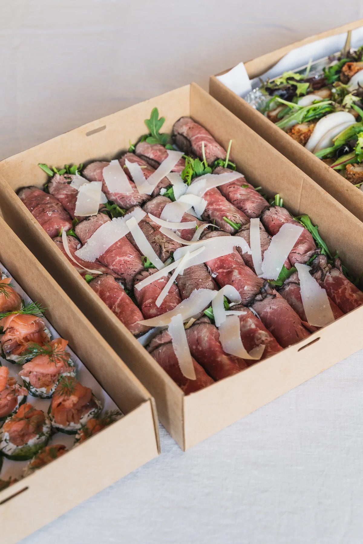Rare Roast Beef with Parmesan, Tomato Marmalade & Wild Rocket