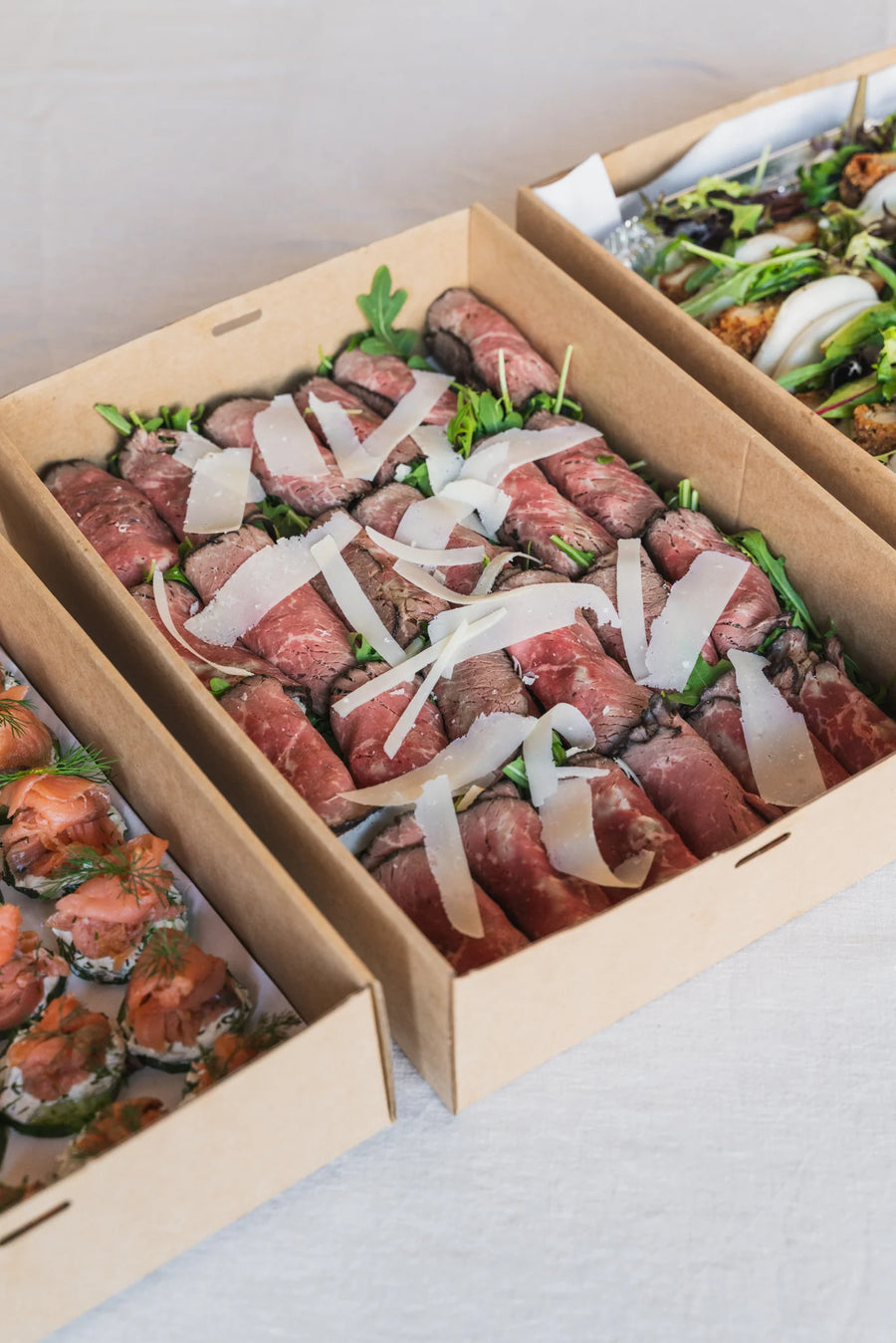 Rare Roast Beef with Parmesan, Tomato Marmalade & Wild Rocket