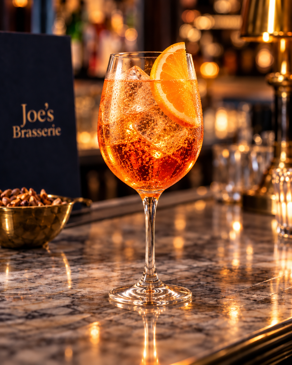 Spritz cocktail at Joe's Brasserie