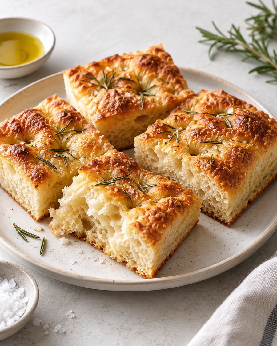 Four Squares of Focaccia