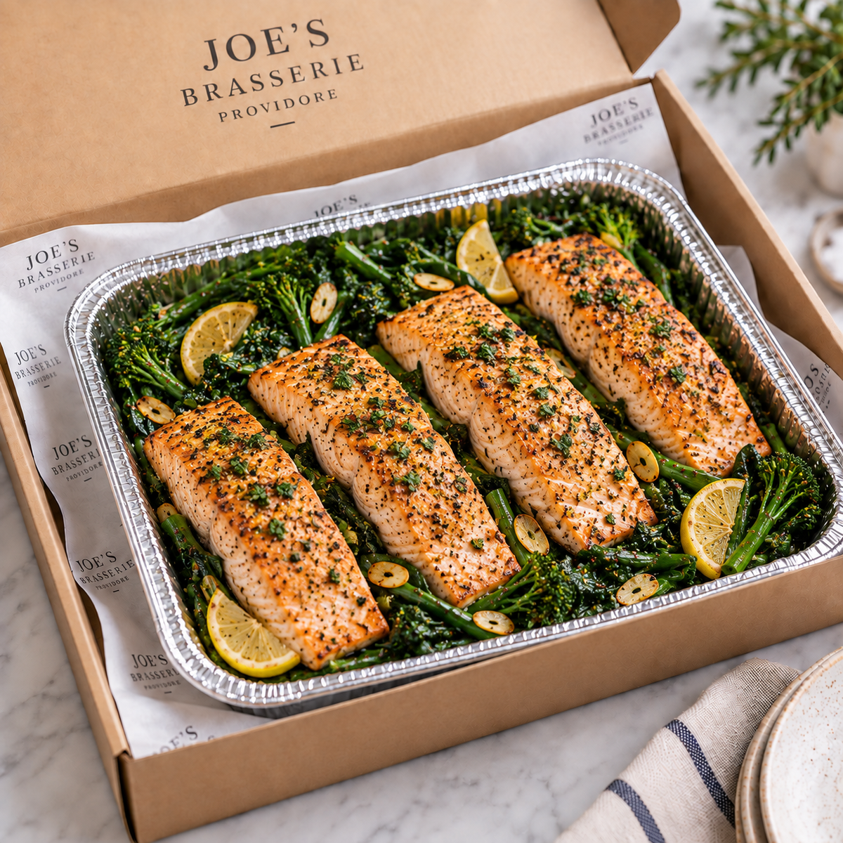 Oven-Baked Salmon & Greens